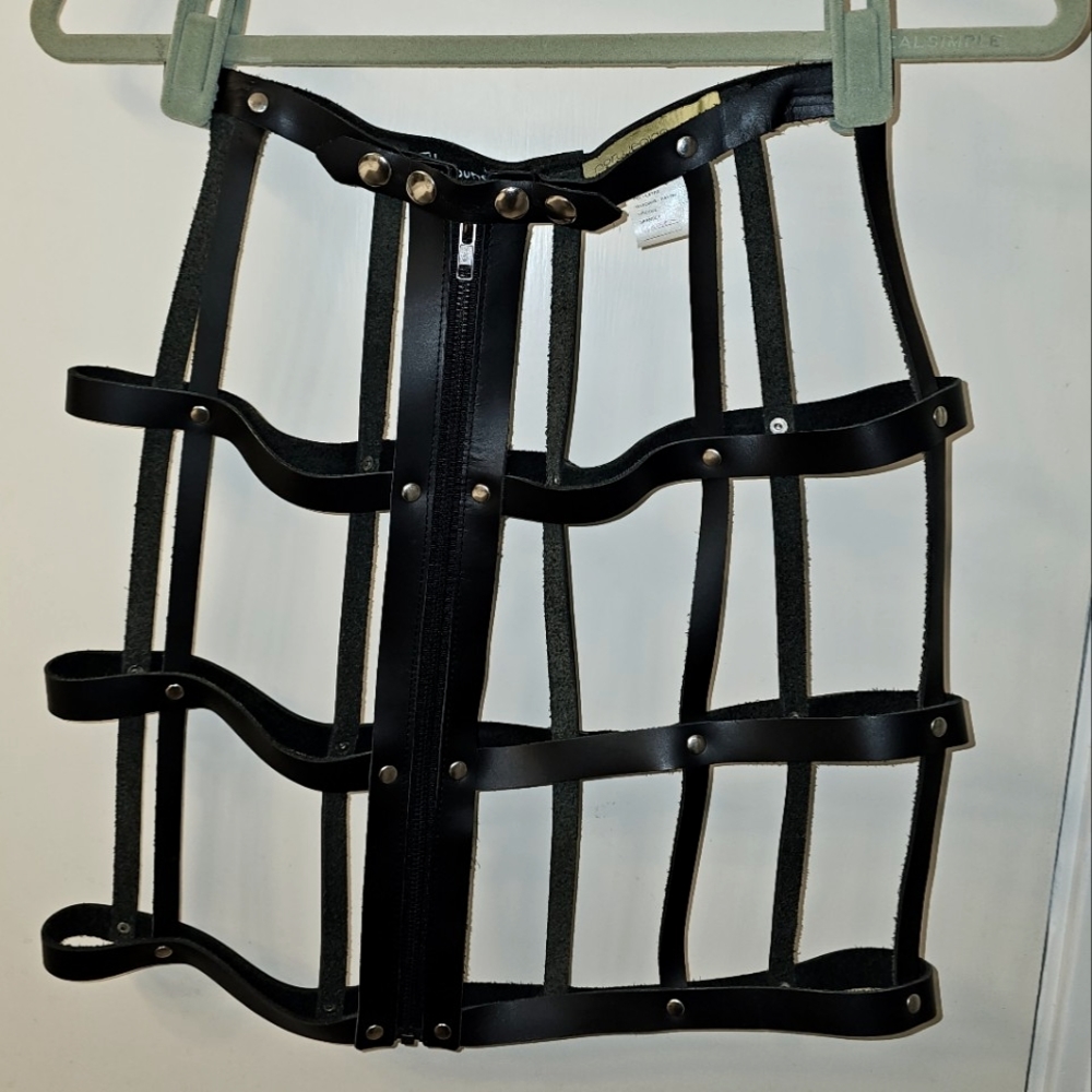 Leather cage skirt